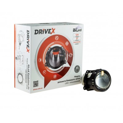 Светодиодные линзы DriveX Bi-LED Evolution F1 45w 6000K 3.0