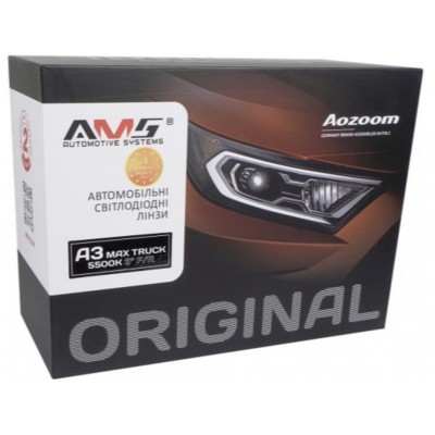 Светодиодные линзы AMS ORIGINAL A3 MAX TRUCK 5500K 3.0 F/R