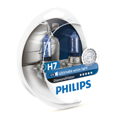 Галогеновая лампа Philips H7 Diamond Vision 5000К набор