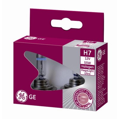 Галогеновые лампы General Electric H7 55W Megalight Ultra 90 (2 шт.)
