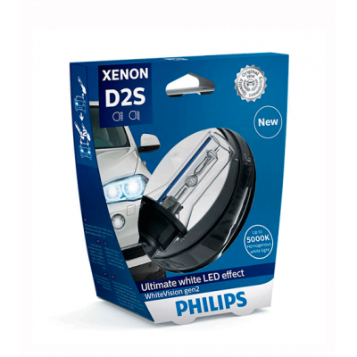 Оригинальная ксеноновая лампа Philips D2S 85122WHV2S1 WhiteVision gen2