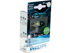 Светодиоды Philips LED C5W X-TremeVision 38 мм (+400%)