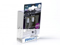 Светодиоды Philips LED T10 (W5W) Vision (+200%) 6000 К
